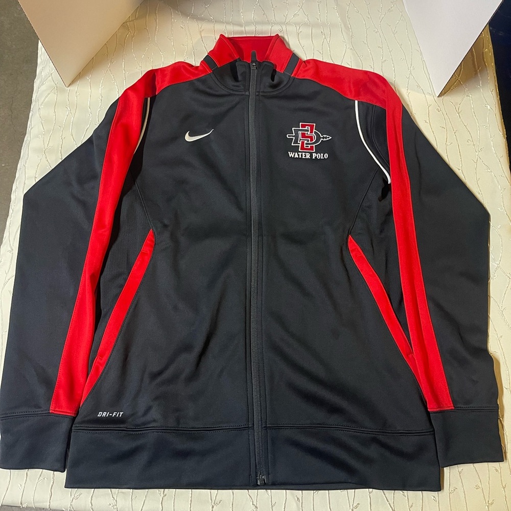Nike Black and Red Teddy Jacket